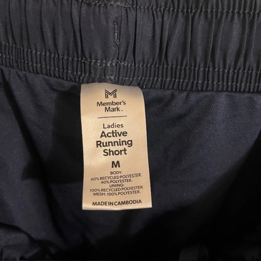 Member's Mark Running Shorts Activewear Athletic Gym‎ Blue Size M - Picture 3 of 4